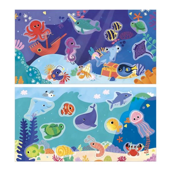 Pochette de stickers gommettes repositionnables La mer