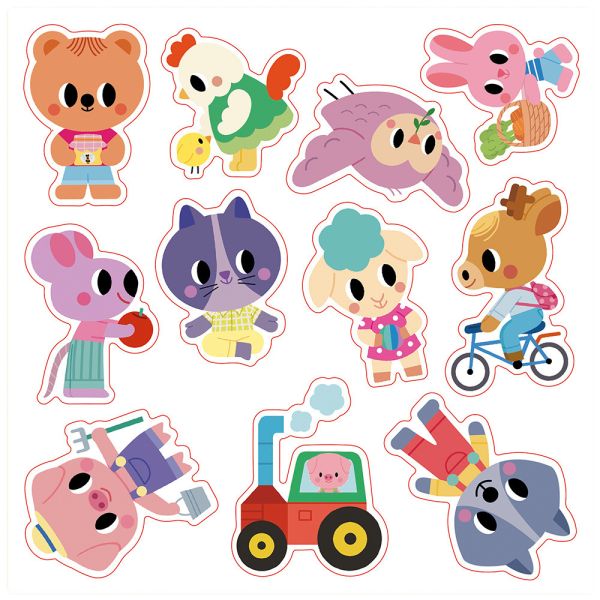 Pochette de stickers gommettes repositionnables Nature