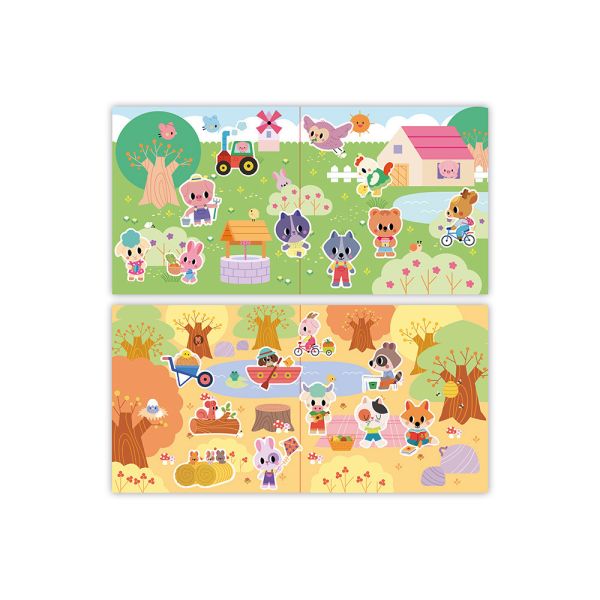 Pochette de stickers gommettes repositionnables Nature