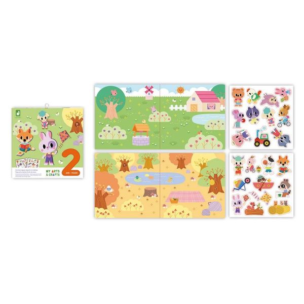Pochette de stickers gommettes repositionnables Nature