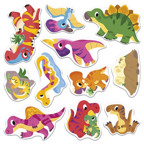 Pochette de stickers gommettes repositionnables Dinosaures