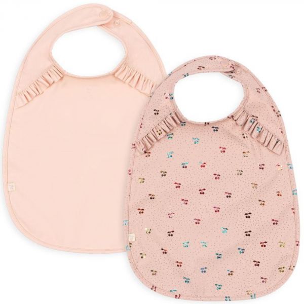 Lot de 2 bavoirs bébé Fairy Cherry/Cameo Rose 6-12 mois