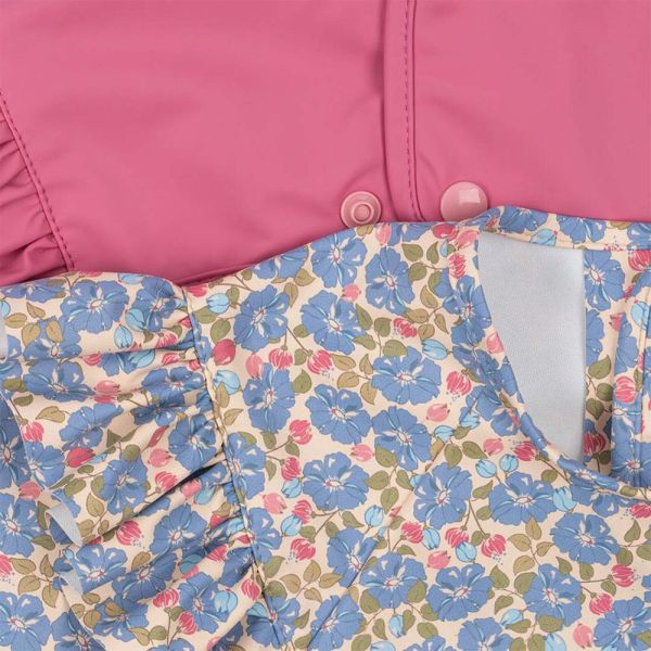 Lot de 2 bavoirs à manches longues - Fleur rosier/Château rose 18 mois / 3 ans
