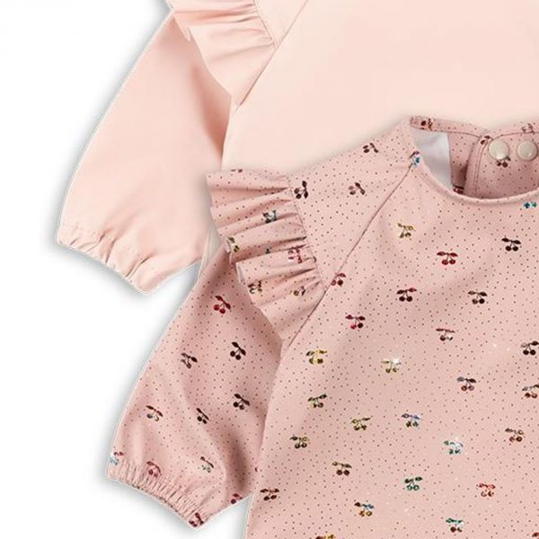 Lot de 2 bavoirs à manches longues - Fairy Cherry/Cameo Rose 18mois/3ans