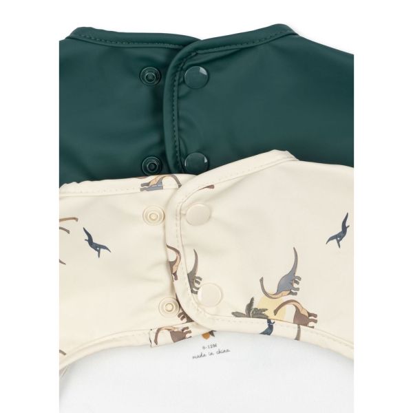 Lot de 2 bavoirs à manches longues - Kubi  / Rain forest 18 mois-3 ans