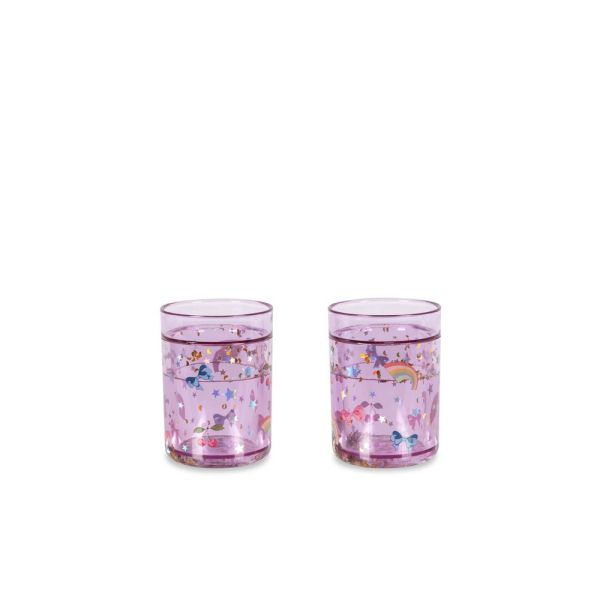 Lot de 2 gobelets à paillettes Violet