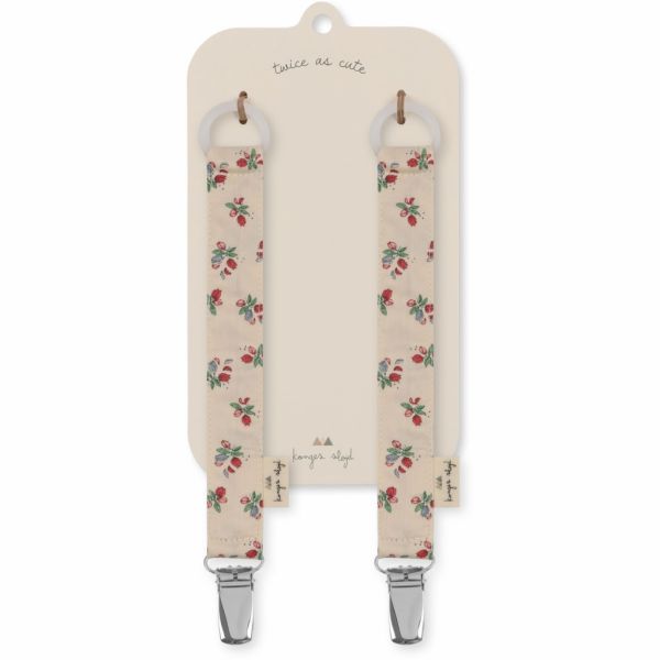 Lot de 2 attaches sucettes - Fleur tricolore
