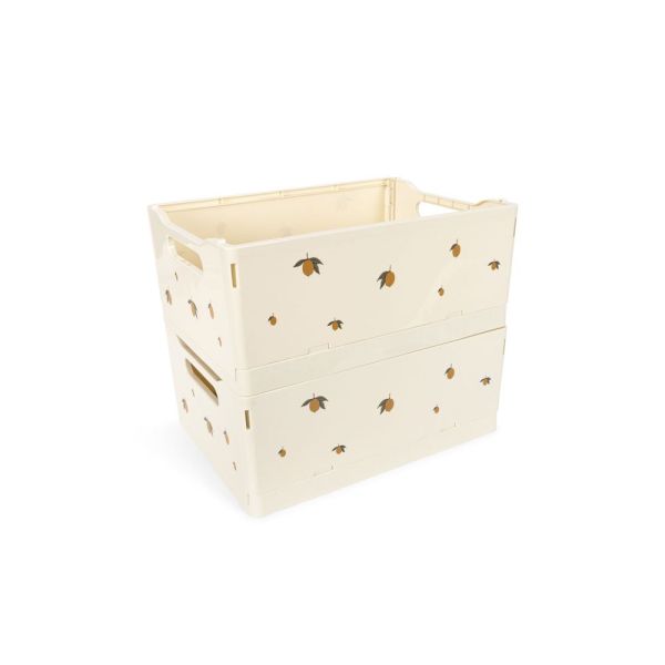 Lot de 2 boites de rangement pliable Lemon
