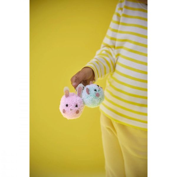Kit créatif 2 pompons animaux à créer
