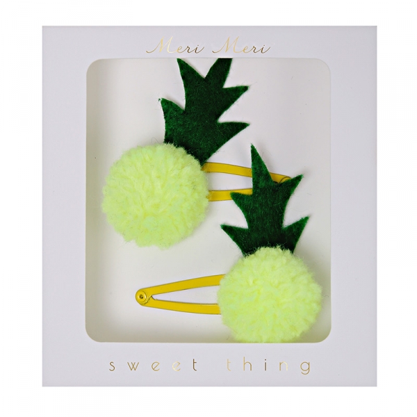 Lot de 2 Barrettes enfant Ananas