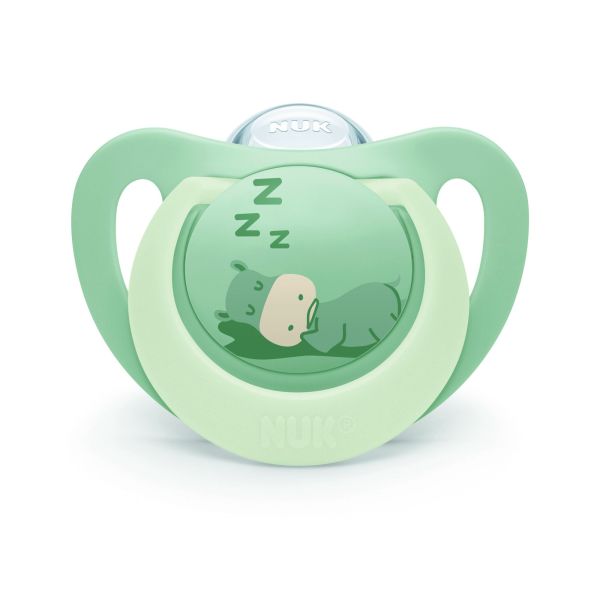 Lot de 2 sucettes nuit phosphorescentes First Choice 18-36 mois Hippo/Koala