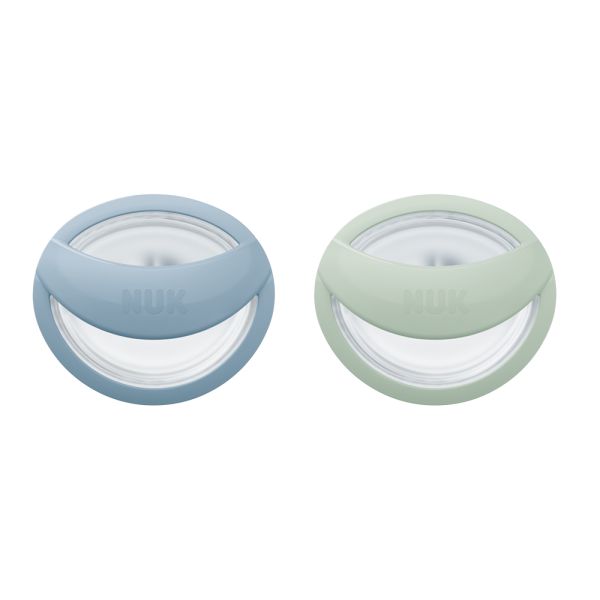 Lot de 2 sucettes Perfect Match 0-6 mois Vert / Bleu