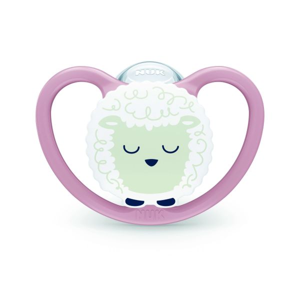 Lot de 2 sucettes Perfect Match Air Nuit 6-18 mois Mouton