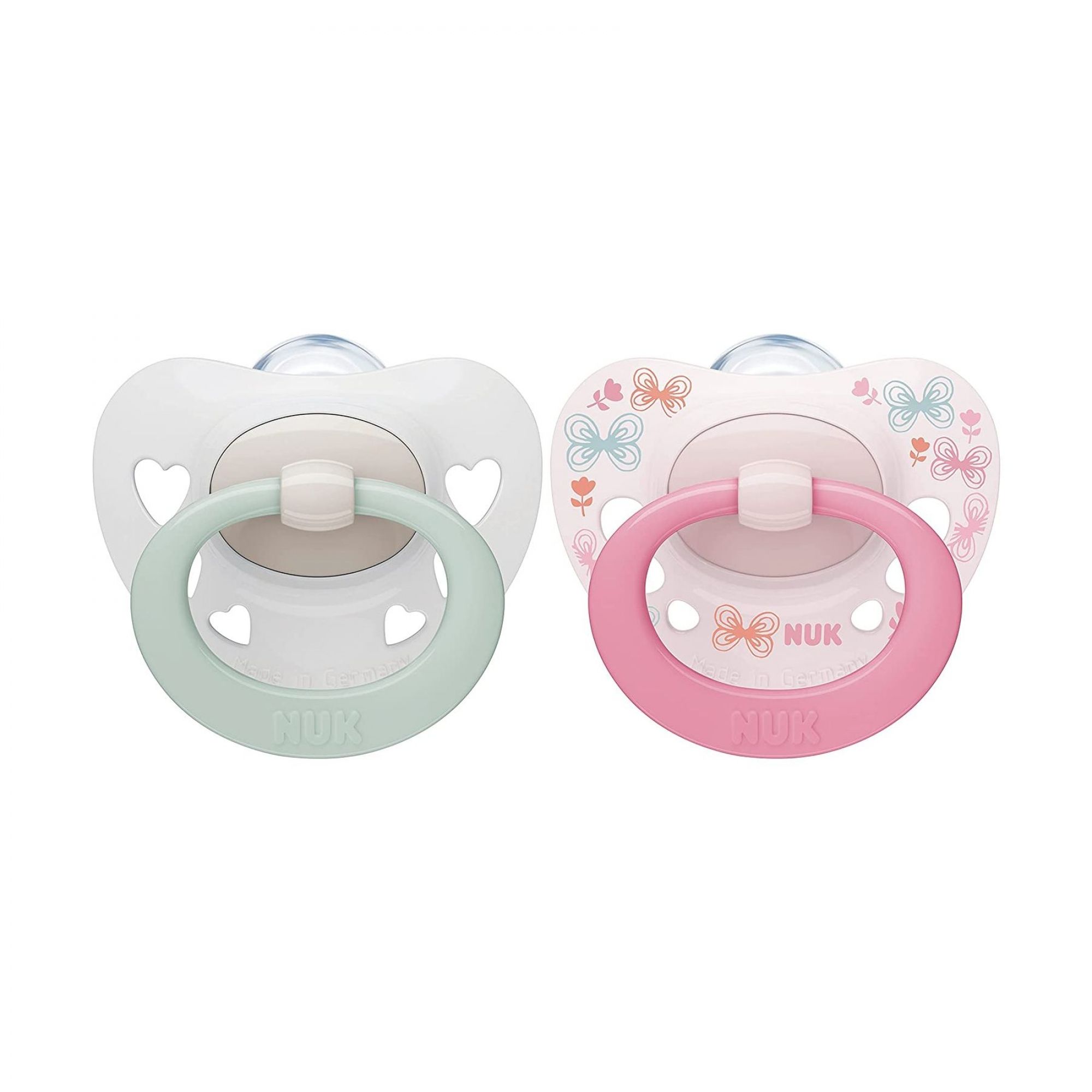 Nuk Lot De 2 Sucettes 0 6m Signature Fille Made In Bebe