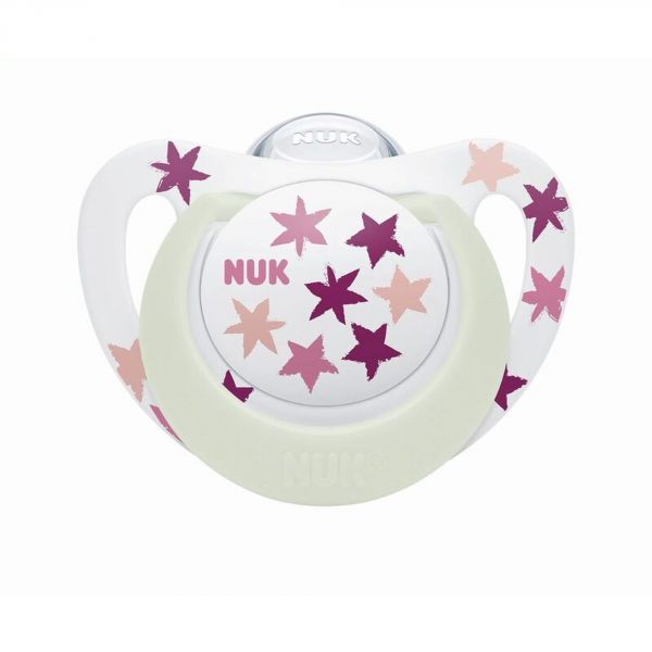 Lot 2 sucettes Starlight nuit 6-18m Fille