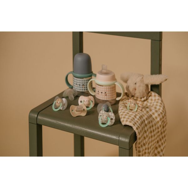 Lot de 2 sucettes symétriques SX Pro Night&Day Lapin 0/6 Mois