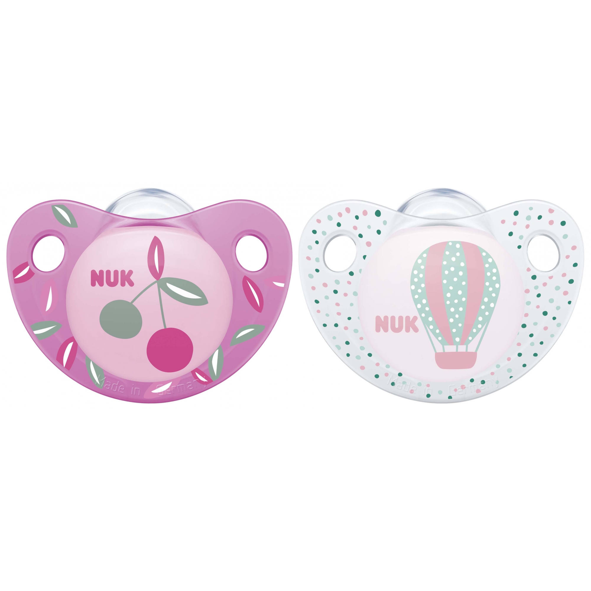 Nuk Lot De 2 Sucettes 0 6m Trendline Fille Made In Bebe