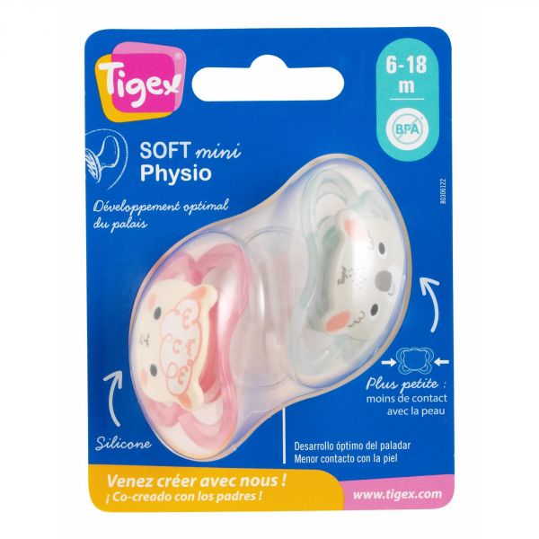 Lot de 2 sucettes Soft Touch Friends 6-18 mois