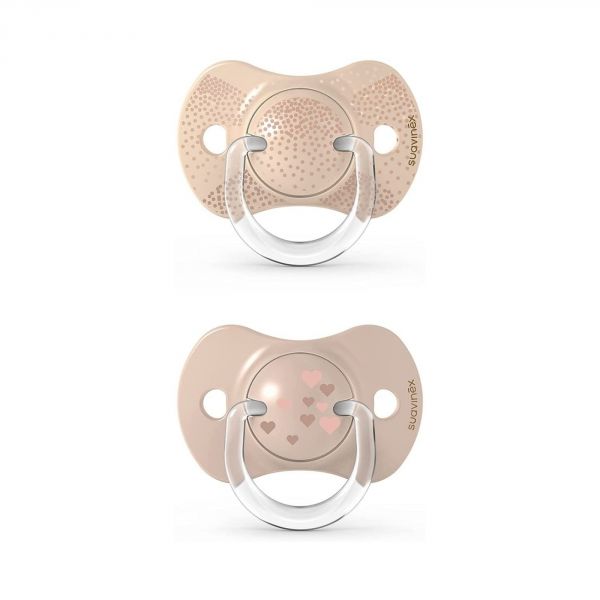 Lot de 2 sucettes symétriques SX Pro 0-6 mois Joy doré