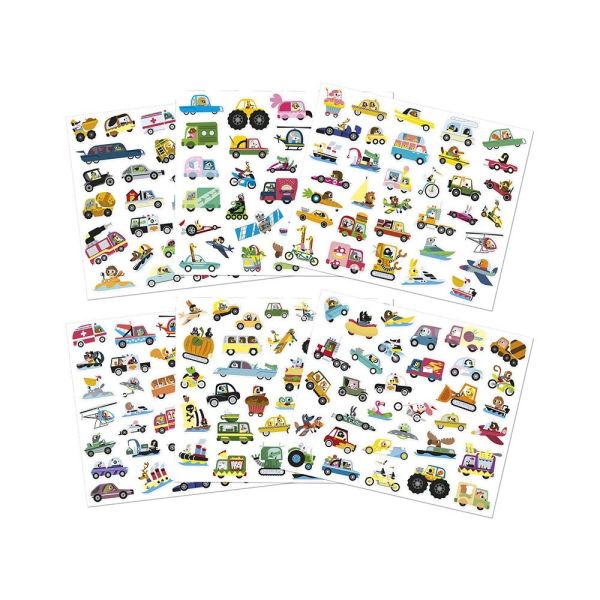 200 gommettes stickers Véhicules