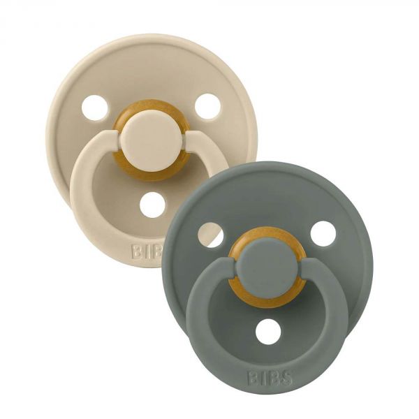 Pack de 2 sucettes Colour Caoutchouc anatomique 6 mois+ Vanilla et Pine