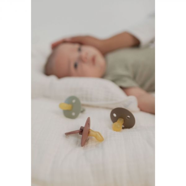 Pack de 2 sucettes Colour Caoutchouc anatomique 6 mois+ Vanilla et Pine