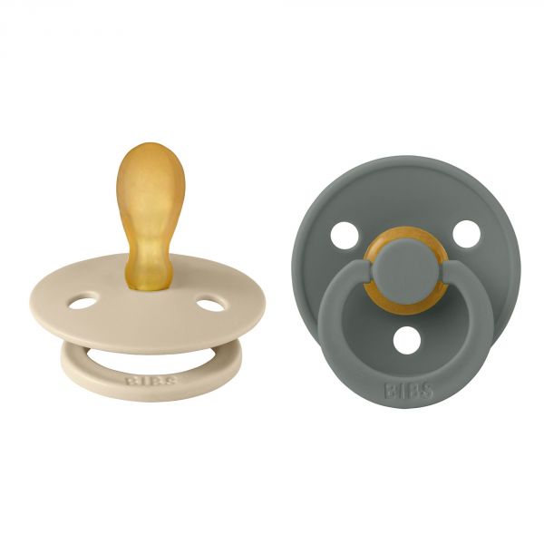 Pack de 2 sucettes Colour Caoutchouc symétrique 6 mois+ Vanilla et Pine