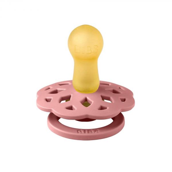 Pack de 2 sucettes Bohème Caoutchouc 0-6 mois Dusty pink et Coral