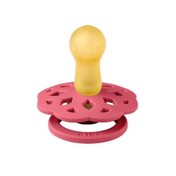 Pack de 2 sucettes Bohème Caoutchouc 6 mois+ Dusty pink et Coral