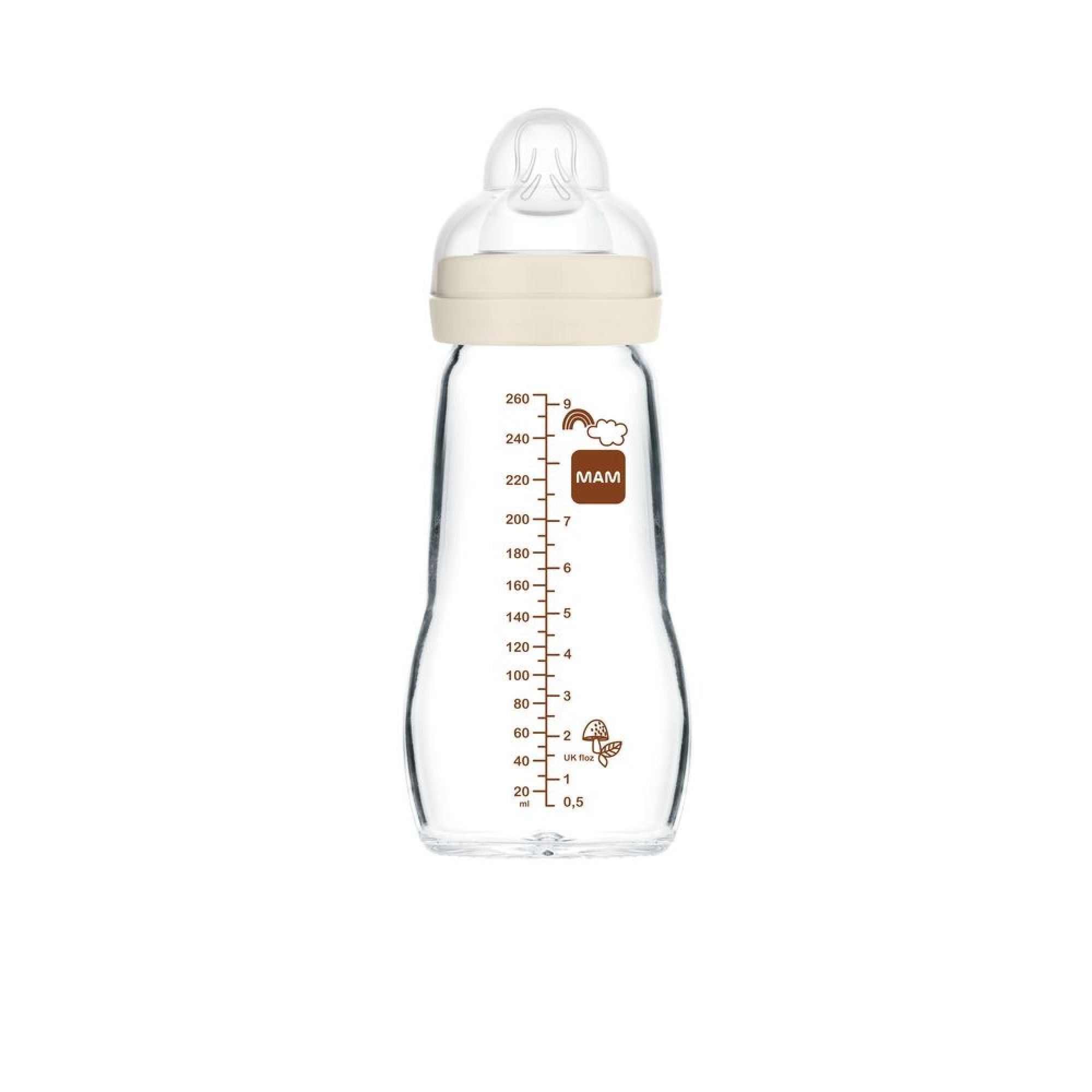 Biberon verre 260 ml lin - Made in Bébé