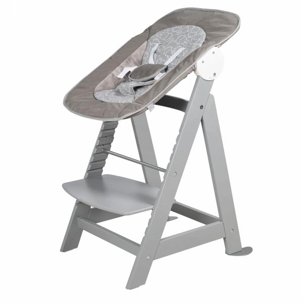 Chaise haute évolutive 2-en-1 Born Up gris Miffy