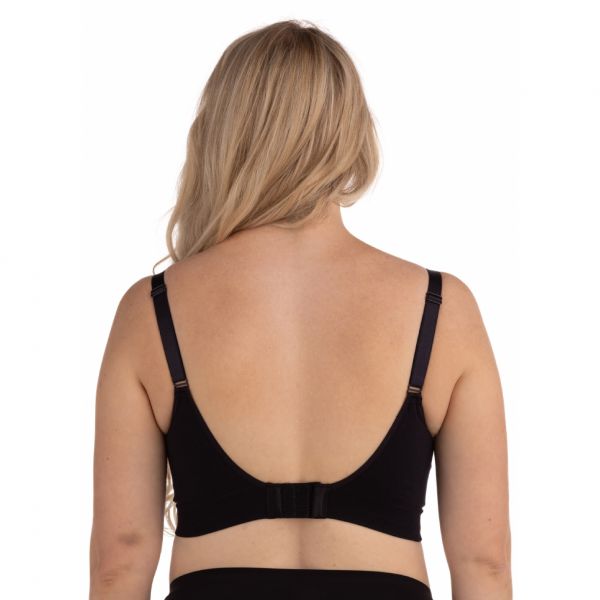 Lot de 2 Soutien-gorge grossesse & allaitement sans coutures L - Noir & Chair