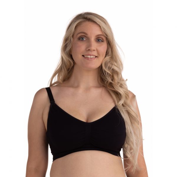 Lot de 2 Soutien-gorge grossesse & allaitement sans coutures L - Noir & Chair