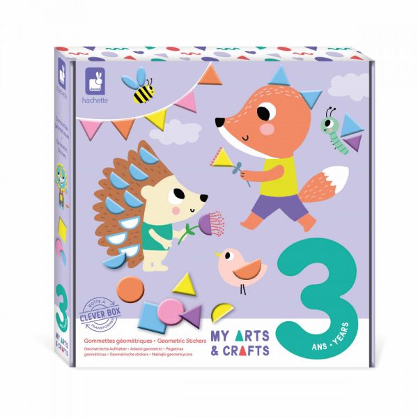 Coffret de gommettes géométriques et tableaux à décorer