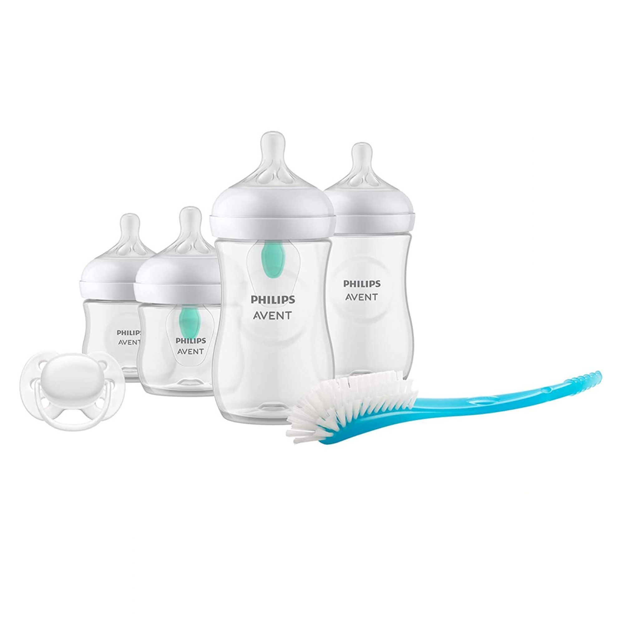 Coffret de 4 biberons + 1 sucette ultra-douce 0-6 mois + 1 goupillon - Made  in Bébé