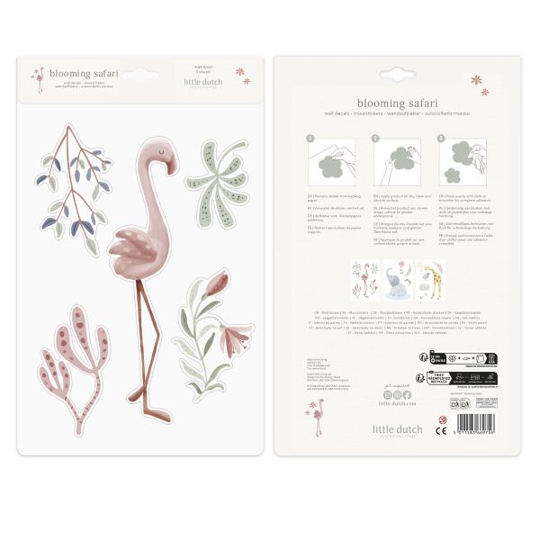 Lot de 3 stickers muraux - Blooming Safari