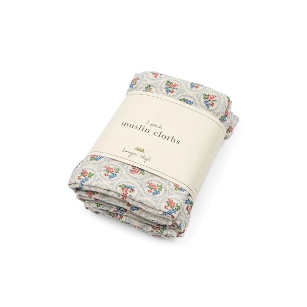 Lot de 3 langes en coton 100% biologique Muslin