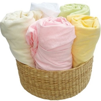 Drap Housse Jersey Extensible 100% Coton Jaune 60 x 120 cm