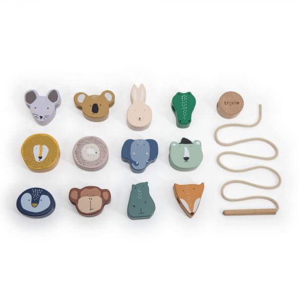 Jouet d'éveil perles en bois All Animals