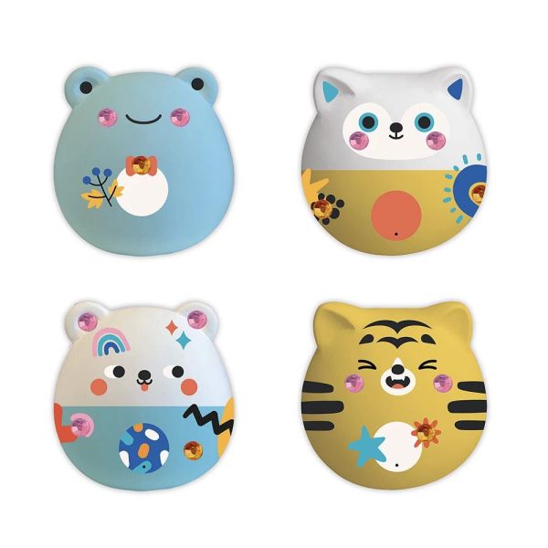 Kit créatif 4 animaux en plâtre à décorer