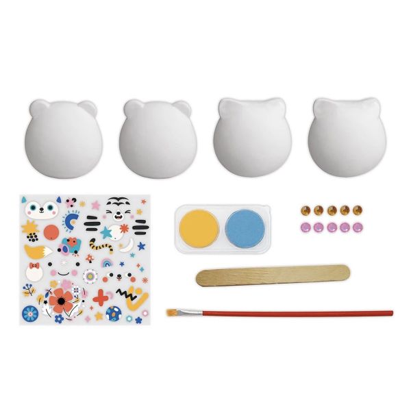 Kit créatif 4 animaux en plâtre à décorer