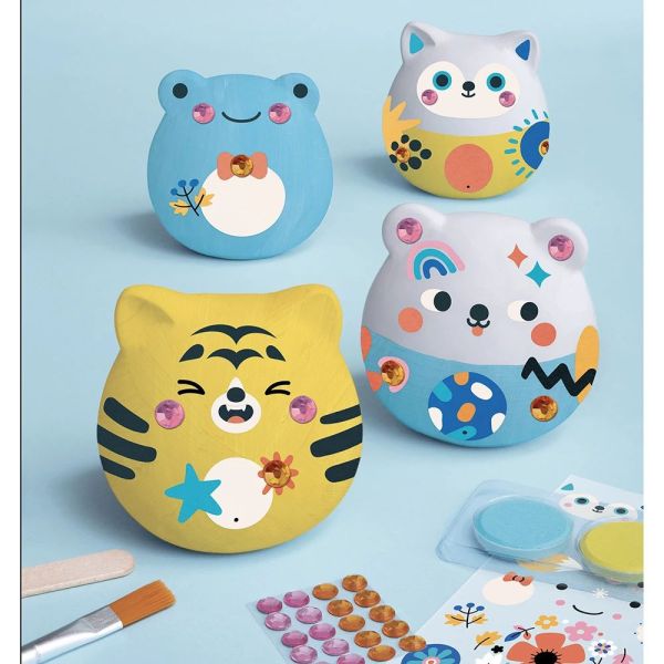Kit créatif 4 animaux en plâtre à décorer