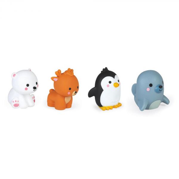 Jouet de bain gicleur lot de 4 Animaux polaires