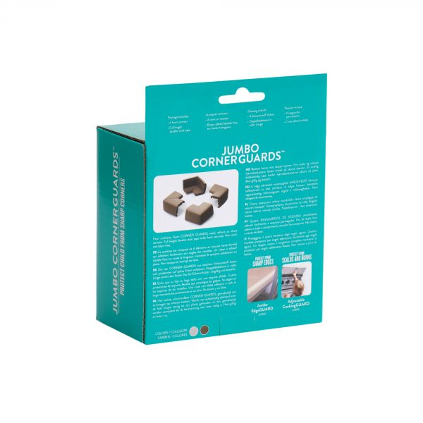 Lot de 4 grands coins en mousse antichoc Chocolat