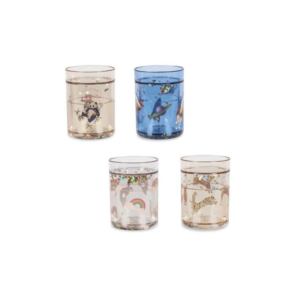 Lot de 4 gobelets à paillettes Multi