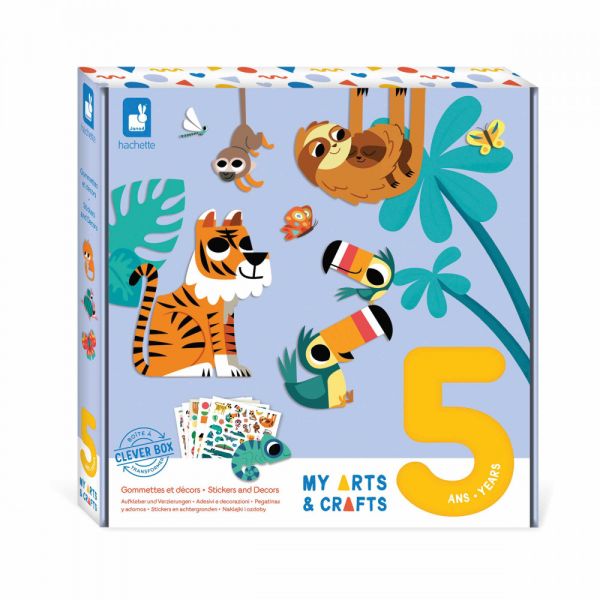 Coffret créatif gommettes stickers et décors Jungle