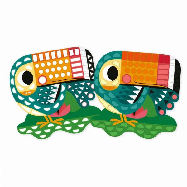 Coffret créatif gommettes stickers et décors Jungle