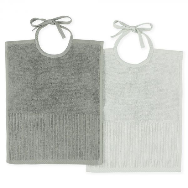Lot de 2 bavoirs XL Olive