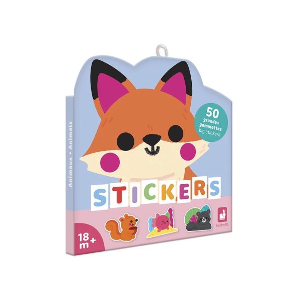 50 grandes gommettes stickers Animaux