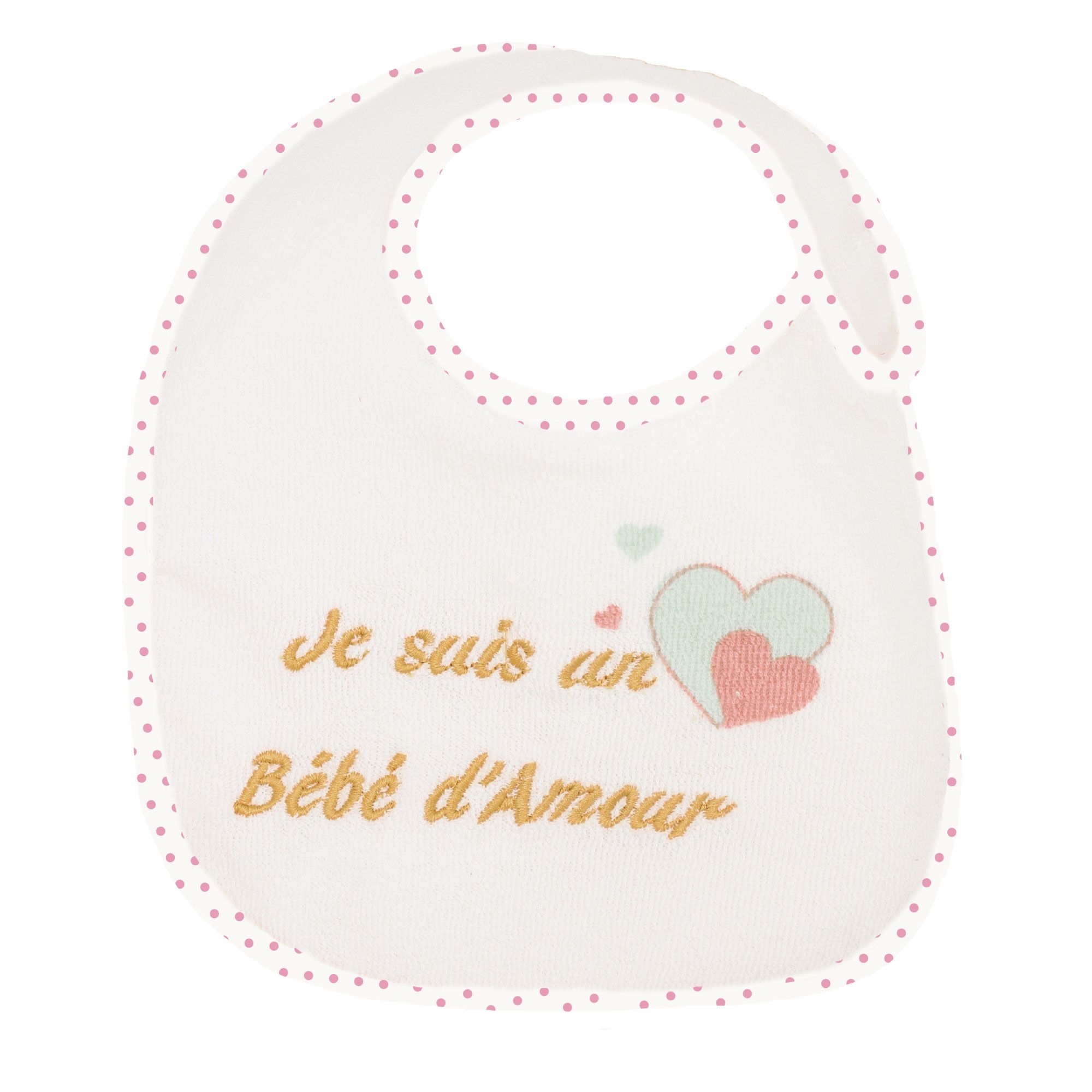 Lot de 7 bavoirs naissance - Baby Love pastel - Made in Bébé